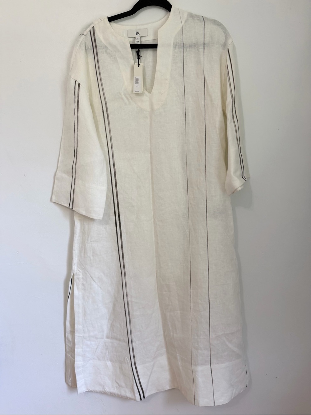 Banana republic EUROPEAN LINEN KAFTAN MIDI DRESS size medium NWT